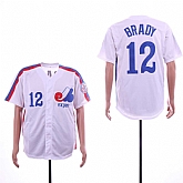 Expos 12 Tom Brady White Throwback Jersey Dzhi,baseball caps,new era cap wholesale,wholesale hats